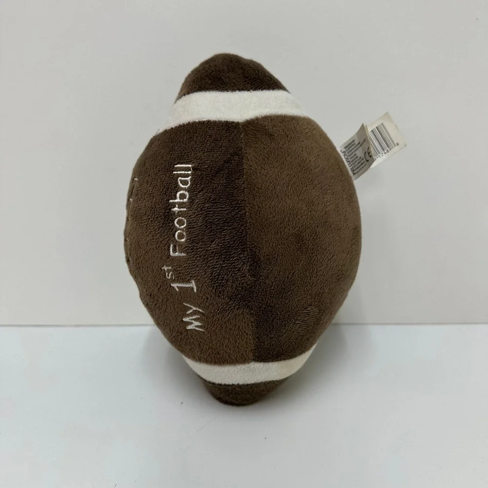 Kellytoy My 1st Football Plush Stuffed Animal Brown White Soft Baby Toy 9.5 Inch